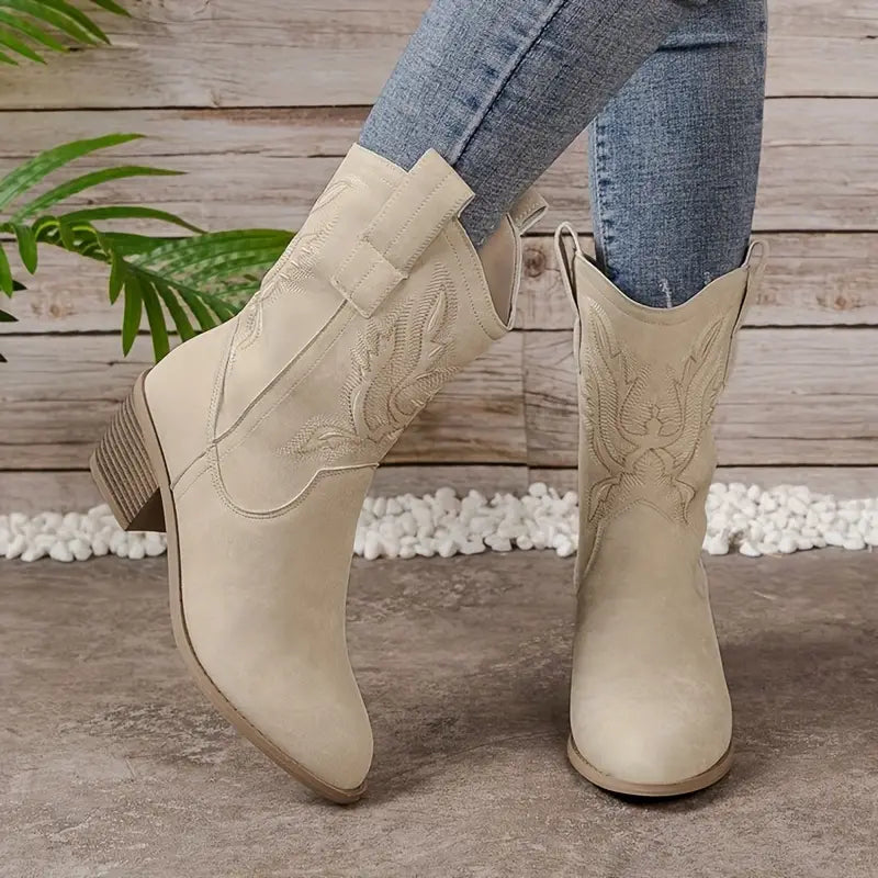 Damskie buty kowbojki z obcasem | Wygodne 1