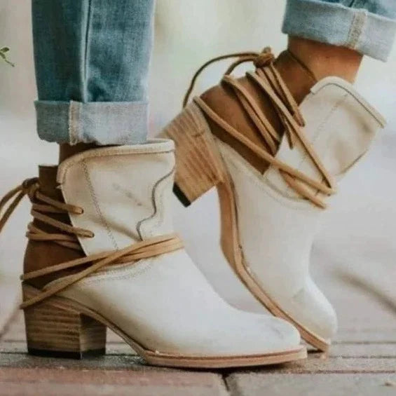 Damskie buty vintage dirndl | Botki 0