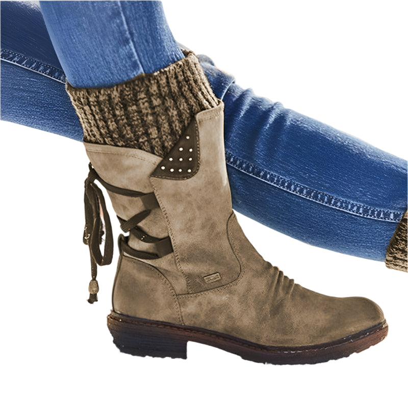 Damskie buty zimowe na niskim obcasie | Wygodny i ciepły design 1