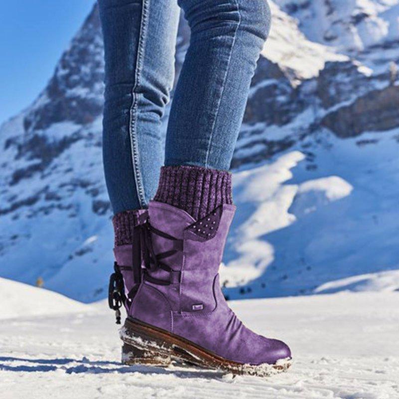 Damskie buty zimowe na niskim obcasie | Wygodny i ciepły design 3