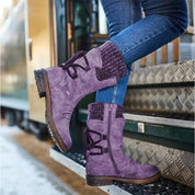 Damskie buty zimowe na niskim obcasie | Wygodny i ciepły design 4