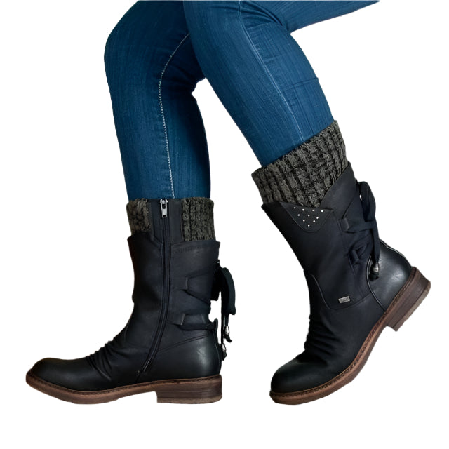 Damskie buty zimowe na niskim obcasie | Wygodny i ciepły design 8