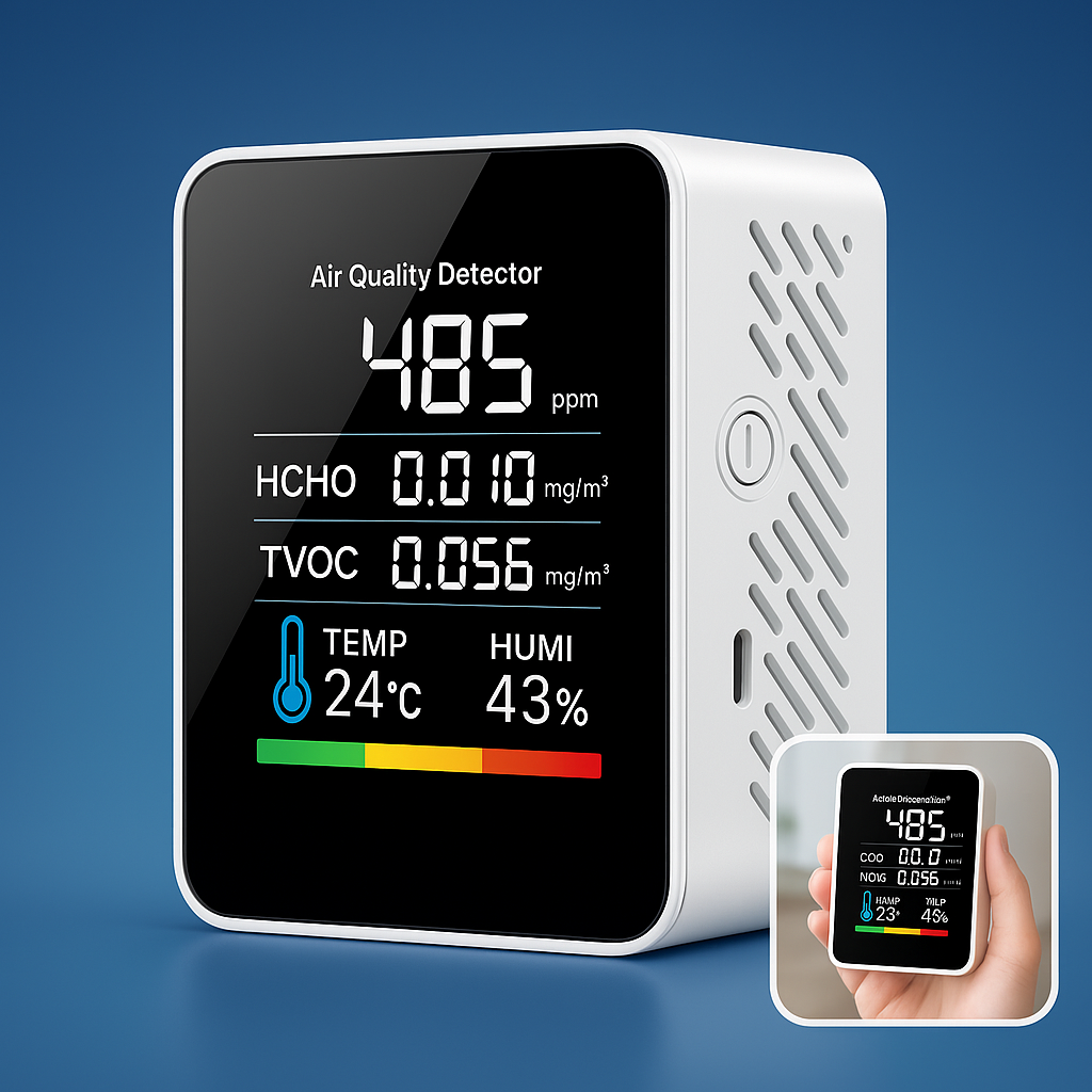 Detektor jakości powietrza AirSense Pro CO2 z czujnikiem dwutlenku węgla | Alerty w czasie rzeczywistym – Monitor jakości powietrza – dla czystego powietrza 6