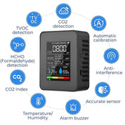 Detektor jakości powietrza AirSense Pro CO2 z czujnikiem dwutlenku węgla | Alerty w czasie rzeczywistym – Monitor jakości powietrza – dla czystego powietrza 8