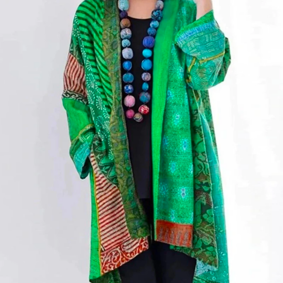 Długi Kardigan Damski Boho o Luźnym Kroju - Elegancki Prochowiec na Każdą Pora Roku 3