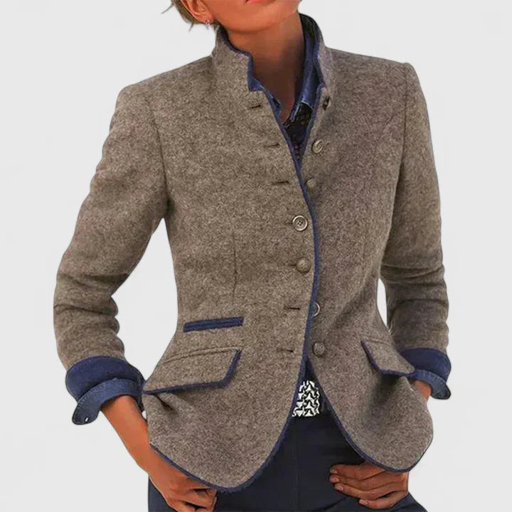 Długi Kardigan Damski Elegancki Zapinany Na Guziki Idealny Do Biura I Stylizacji Business Casual 0