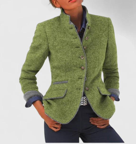 Długi Kardigan Damski Elegancki Zapinany Na Guziki Idealny Do Biura I Stylizacji Business Casual 3