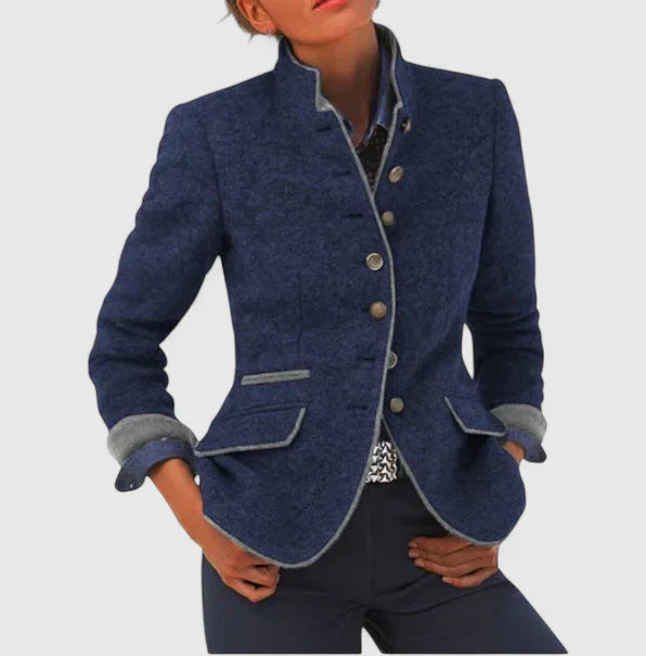 Długi Kardigan Damski Elegancki Zapinany Na Guziki Idealny Do Biura I Stylizacji Business Casual 4