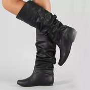 Długie zimowe buty damskie | Płaskie 0