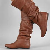 Długie zimowe buty damskie | Płaskie 2