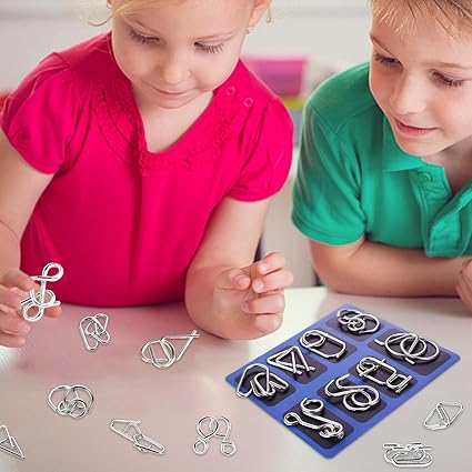 Edukacyjny Zestaw Metalowych Puzzli – 36 Unikalnych Łamigłówek Rozwijających Umiejętności Poznawcze dla Dzieci 2
