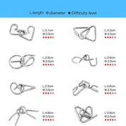 Edukacyjny Zestaw Metalowych Puzzli – 36 Unikalnych Łamigłówek Rozwijających Umiejętności Poznawcze dla Dzieci 4