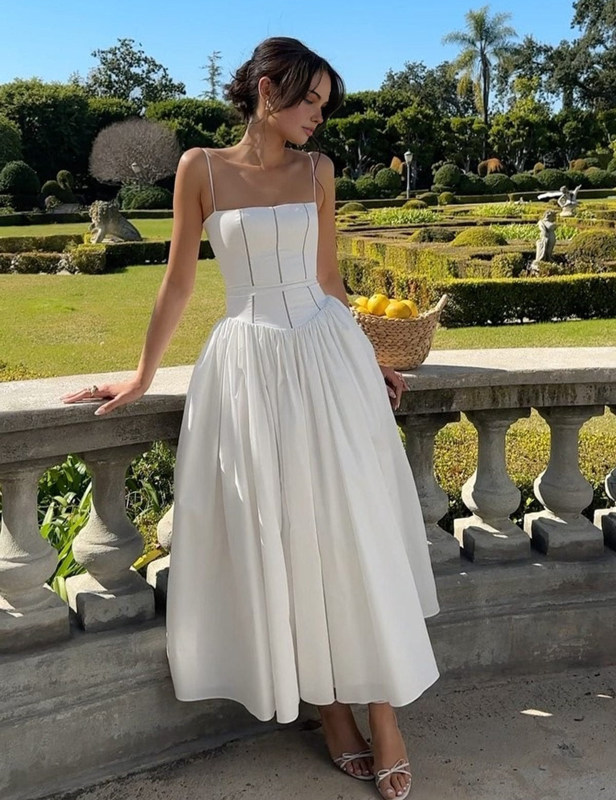 Elegancka Sukienka Midi Gorsetowa na Wesele, Sukienka Koktajlowa Midi dla Kobiet 0