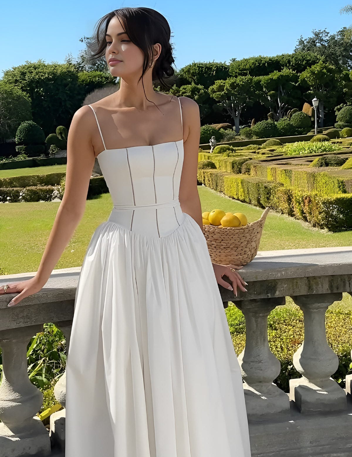 Elegancka Sukienka Midi Gorsetowa na Wesele, Sukienka Koktajlowa Midi dla Kobiet 1