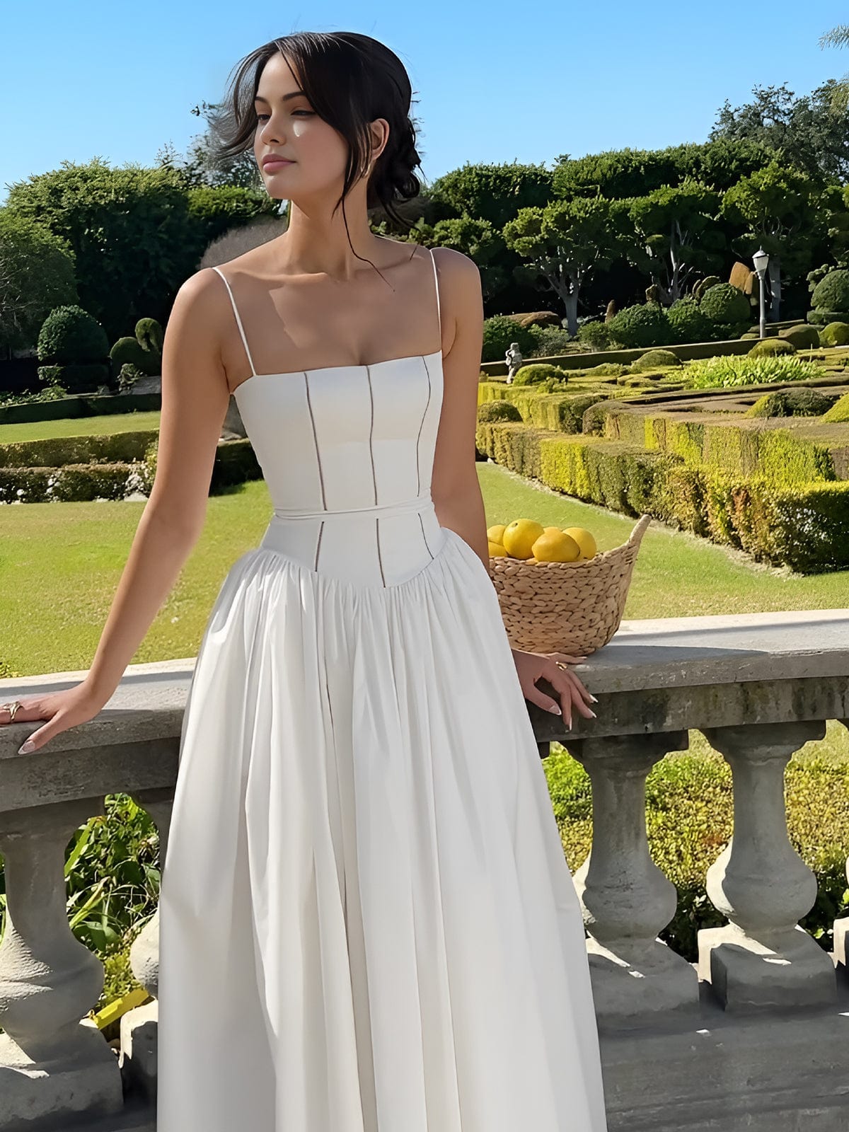 Elegancka Sukienka Midi Gorsetowa na Wesele, Sukienka Koktajlowa Midi dla Kobiet 1