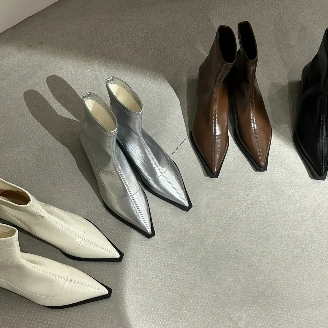 Eleganckie damskie botki ze szpiczastym noskiem | Stylowe 3