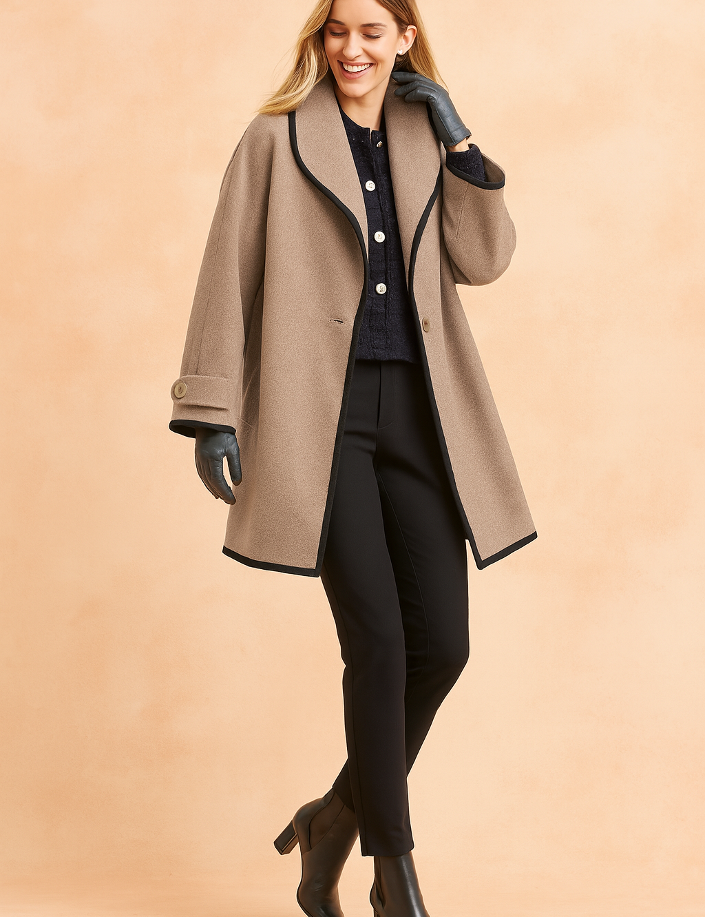 beige-coat-black-trim-chic-outfit-model-shot