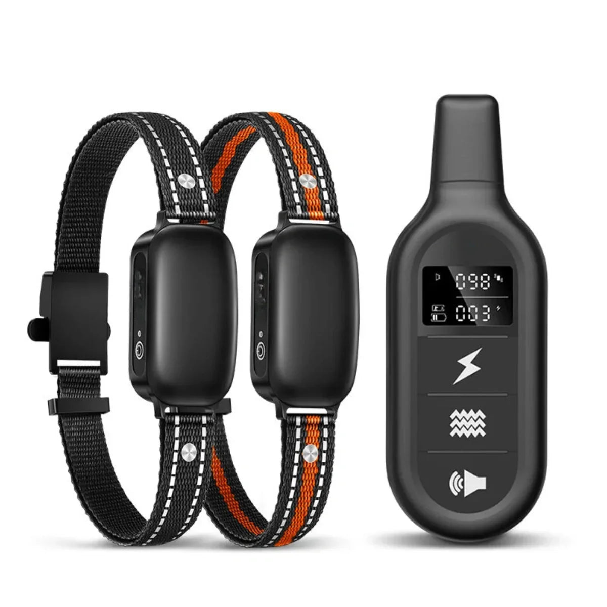 Elektryczna obroża do szkolenia psa z pilotem, wodoodporna, 16 regulowanych poziomów wstrząsów, zasięg 1000 m, tryby sygnału dźwiękowego i wibracji 1