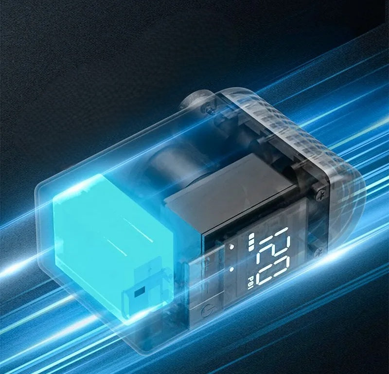 Elektryczna pompka powietrza – bezprzewodowa mini pompka do opon rowerowych o ciśnieniu 120 PSI, kompatybilna z zaworami Presta i Schrader, kompaktowa i wydajna 4