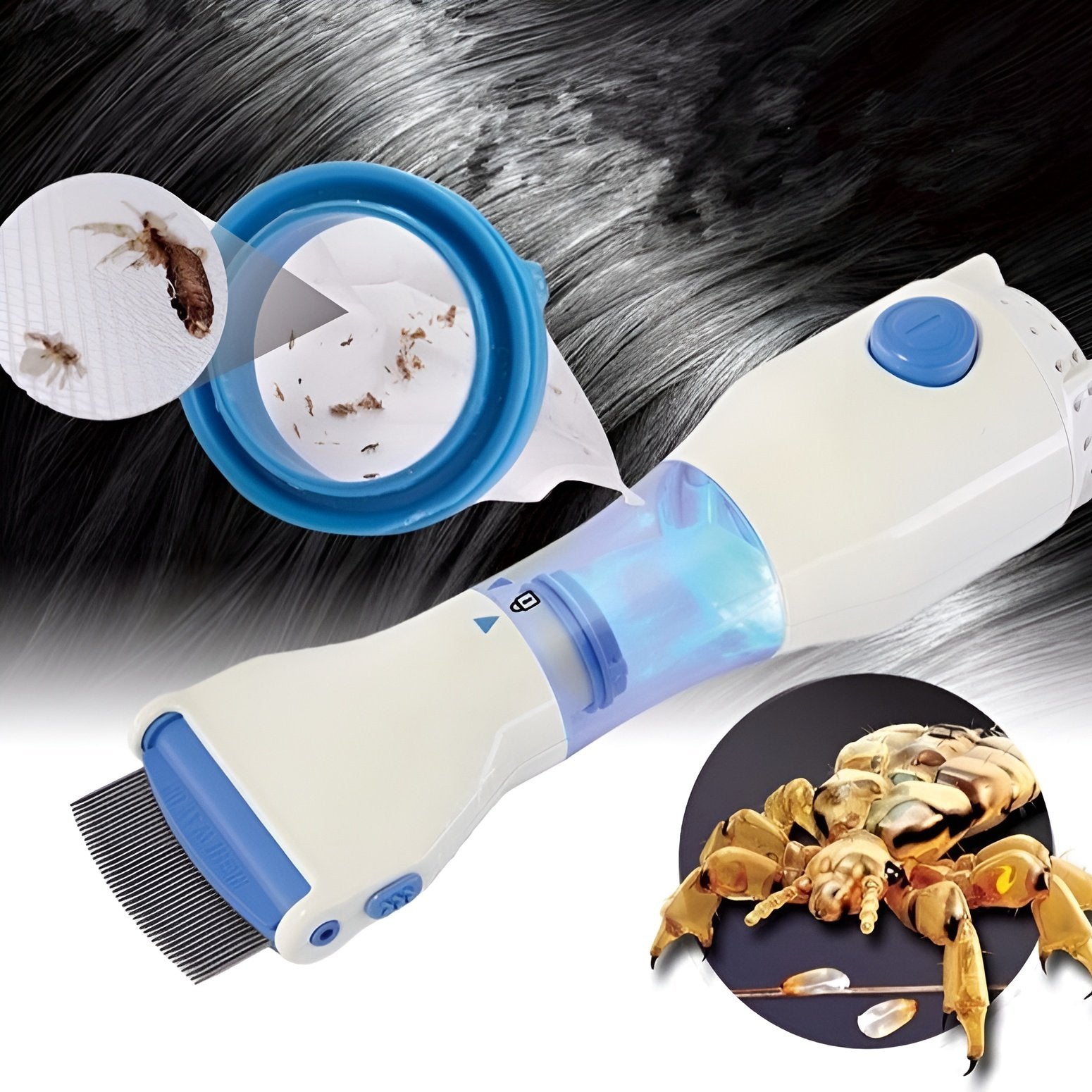 Elektryczny grzebień do wszy, prawdziwy środek do usuwania wszy - darmowy i bezpieczny - pchły 1