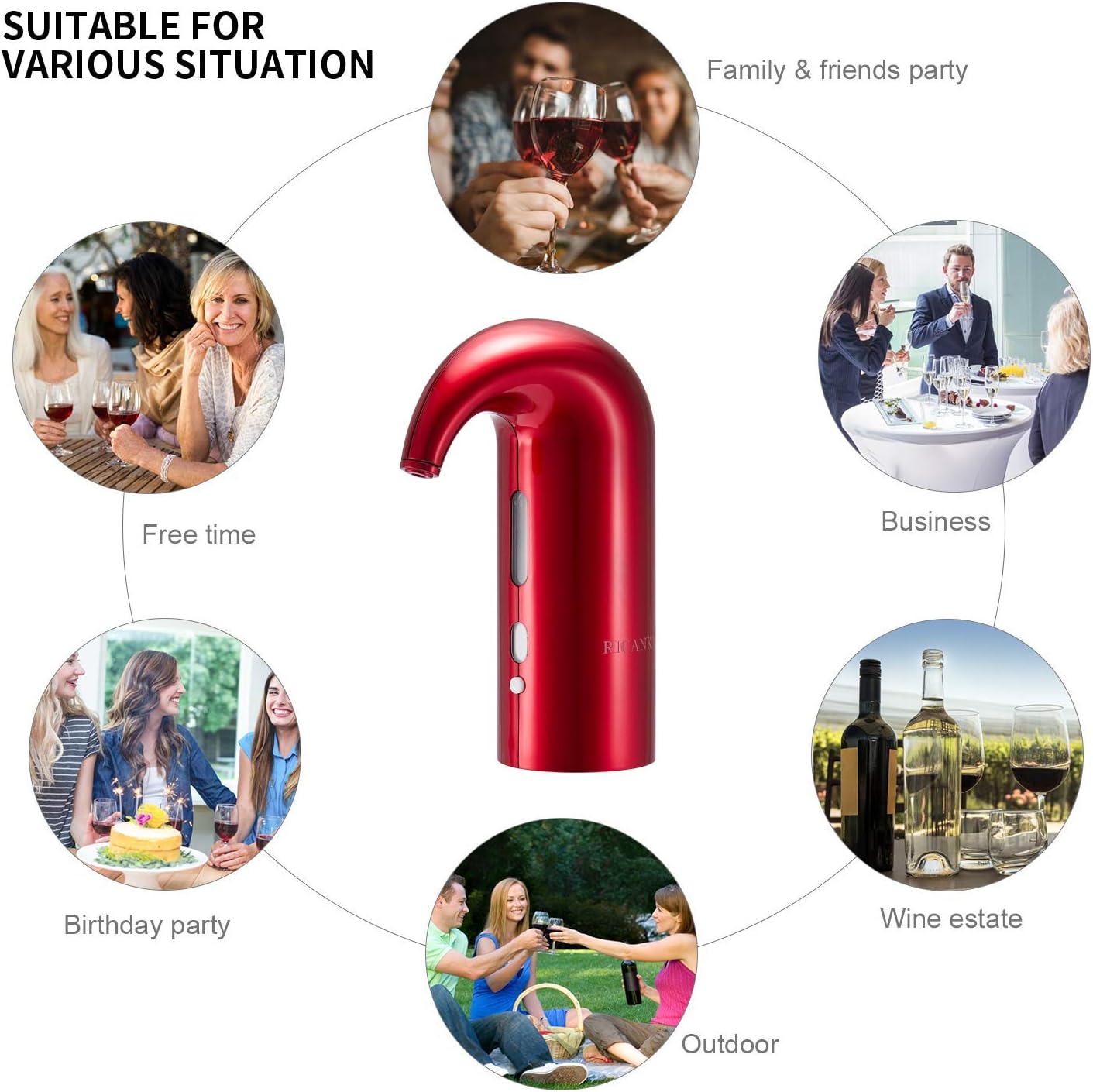 Elektryczny napowietrzacz do wina 3