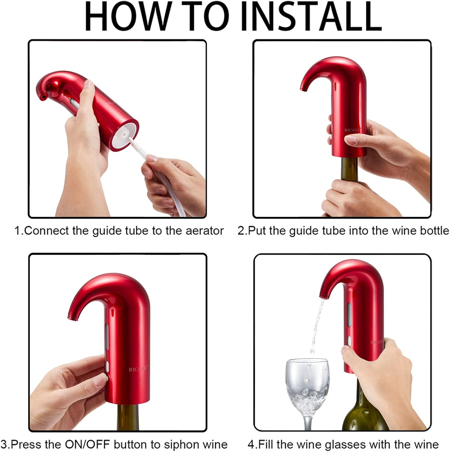 Elektryczny napowietrzacz do wina 6