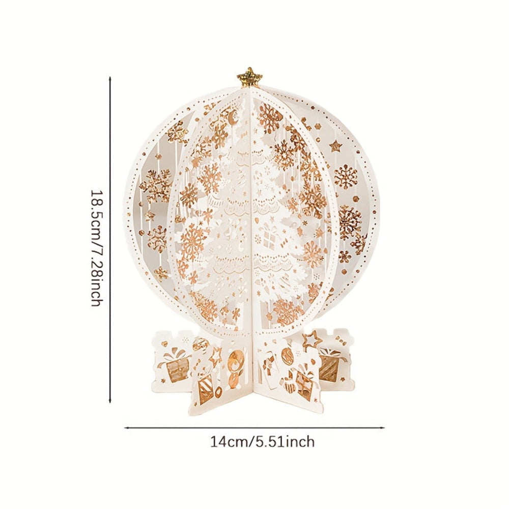 FestivaTree | Trójwymiarowa, rozkładana kartka świąteczna z motywem choinki 3