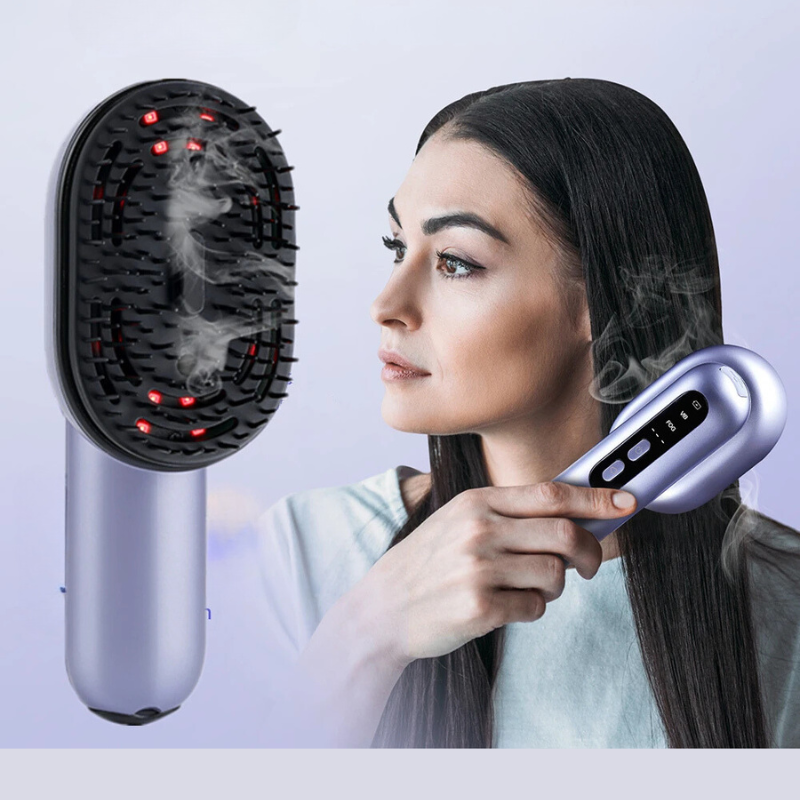 GlowSpray Comb – masażer do głowy z wibracjami i aplikatorem olejku do włosów 1