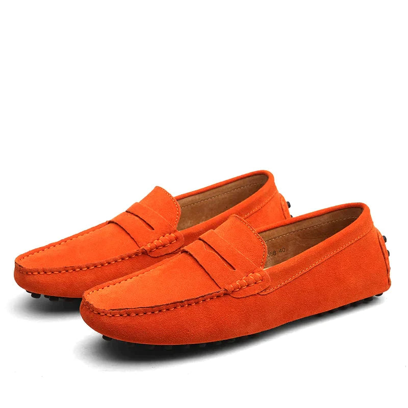 HUGO - Mokasyny zamszowe w stylu włoskim 7