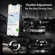 Handyhalterung für Auto | mit Saugnapf | 360° Drehbar & Verstellbarer Arm | AutoVista 6
