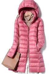 Hannah | Damen Winterjacke Leichte Lange Steppjacke Abnehmbare Kapuze 0