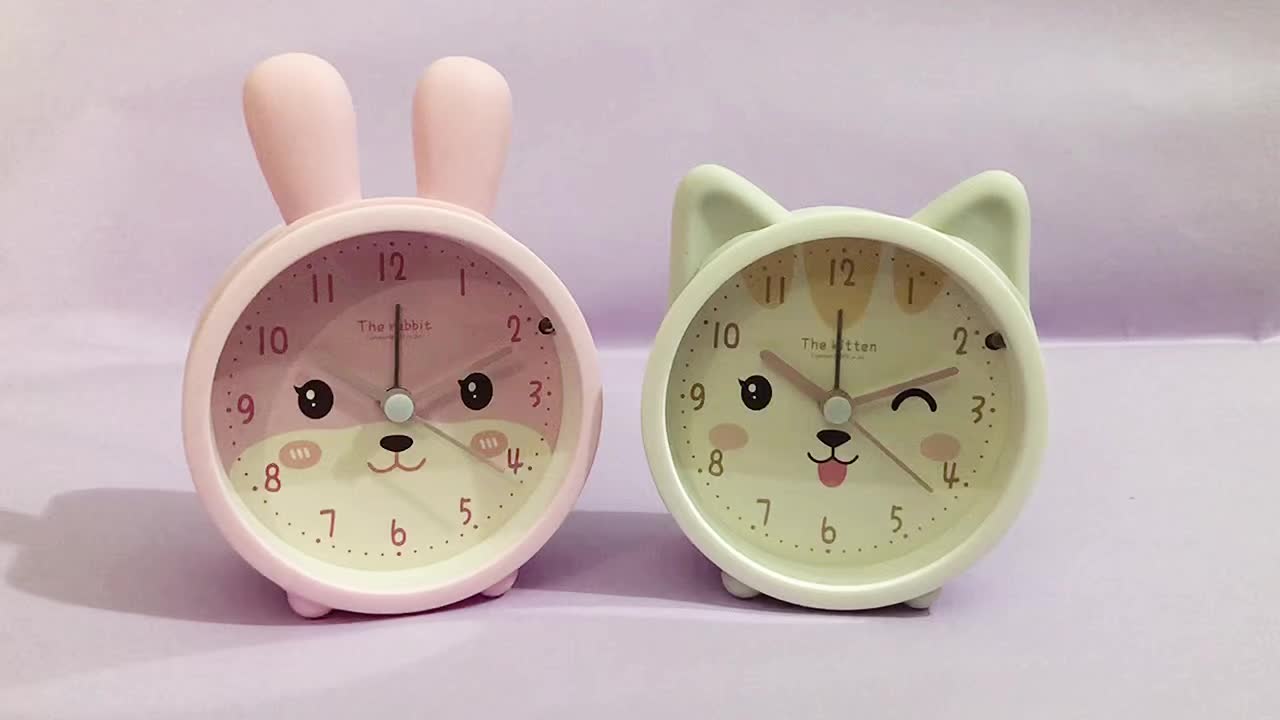 Hasen-Analogwecker | Geräuschloses Uhrwerk & Nachtlicht | Kompakt | BunnyTime 6