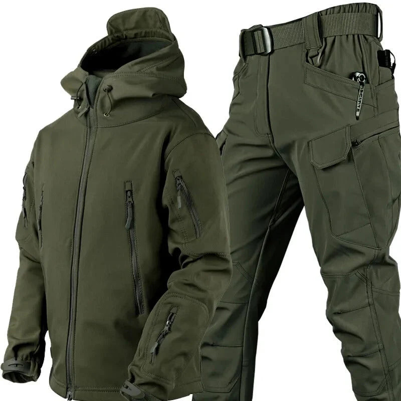 Herren Outdoor Set wasserdicht mit Fleecefutter 11