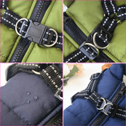 Hundemantel mit Geschirr  | Gepolstert & Reflektierend | Warme Jacke | SnugHound 1