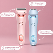 Intimrasierer für Frauen Elektrisch | 3 Wechselaufsätze | für Nass- & Trockenrasur | PureTrim 1