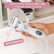 Intimrasierer für Frauen Elektrisch | 3 Wechselaufsätze | für Nass- & Trockenrasur | PureTrim 8