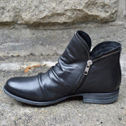 Kamila | Damskie jesienne krótkie buty vintage | Zamek błyskawiczny 2