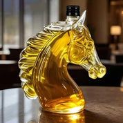 Karafka do Whisky w Kształcie Głowy Konia, Szkło Borokrzemianowe, 1000 ml – Elegancka Butelka na Alkohol 0