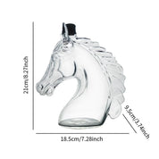 Karafka do Whisky w Kształcie Głowy Konia, Szkło Borokrzemianowe, 1000 ml – Elegancka Butelka na Alkohol 6