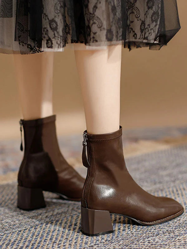Klasyczne buty damskie | Z zamkiem błyskawicznym 4