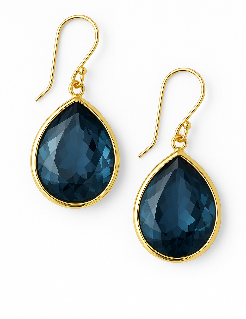 Kolczyki Vintage z Niebieskimi Kryształami – Elegancka Biżuteria 0