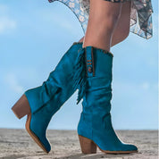 Kowbojskie buty boho w stylu western dla kobiet | Długość do łydki 2