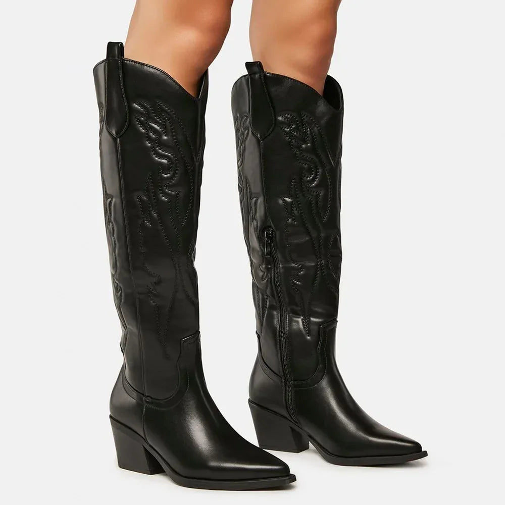 Kowbojskie buty do kolan dla kobiet | Klasyka 2
