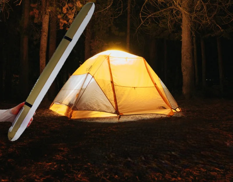 Lampa solarna kempingowa – przenośna, składana, nadmuchiwana lampa namiotowa o pojemności 2000 mAh, wodoodporna IPX7, idealna na basen, imprezy i nocne przygody na świeżym powietrzu 1