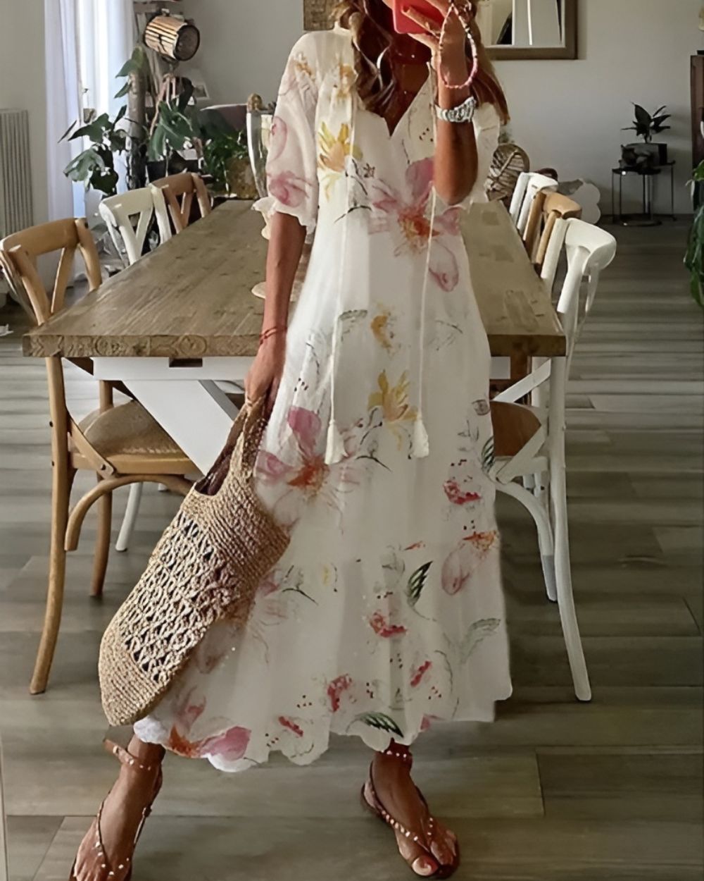 Letnia sukienka maxi boho dla kobiet - zwiewny styl na ciepłe dni 5