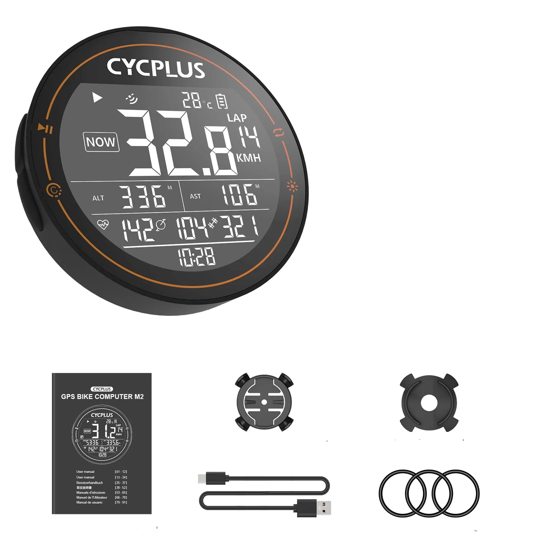 Licznik rowerowy GPS M2 – wodoodporny, bezprzewodowy licznik rowerowy z ANT+ i Bluetooth do śledzenia wyników w czasie rzeczywistym i nawigacji 5