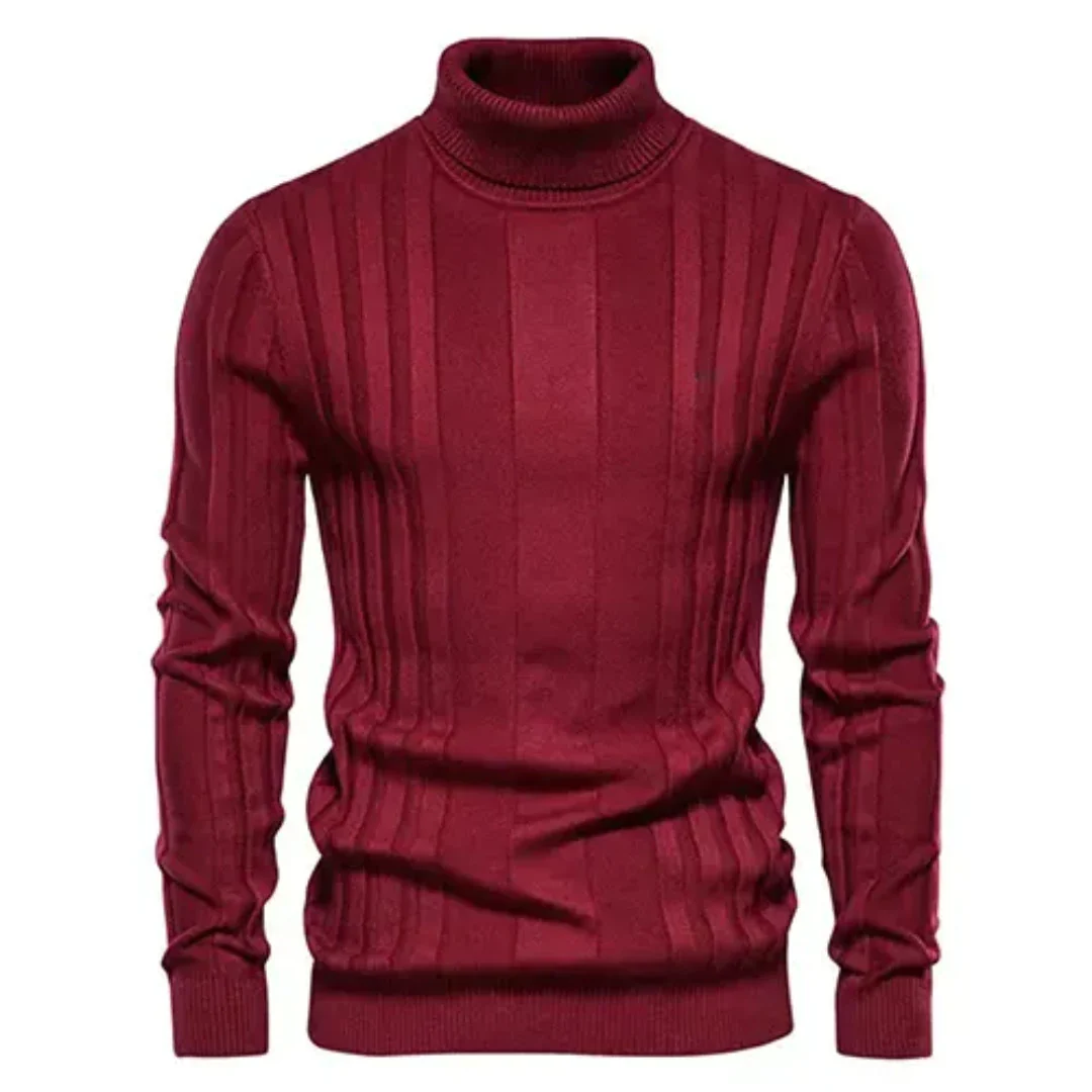 Lincoln | Męski sweter z golfem dzianinowym | Ciepły 0