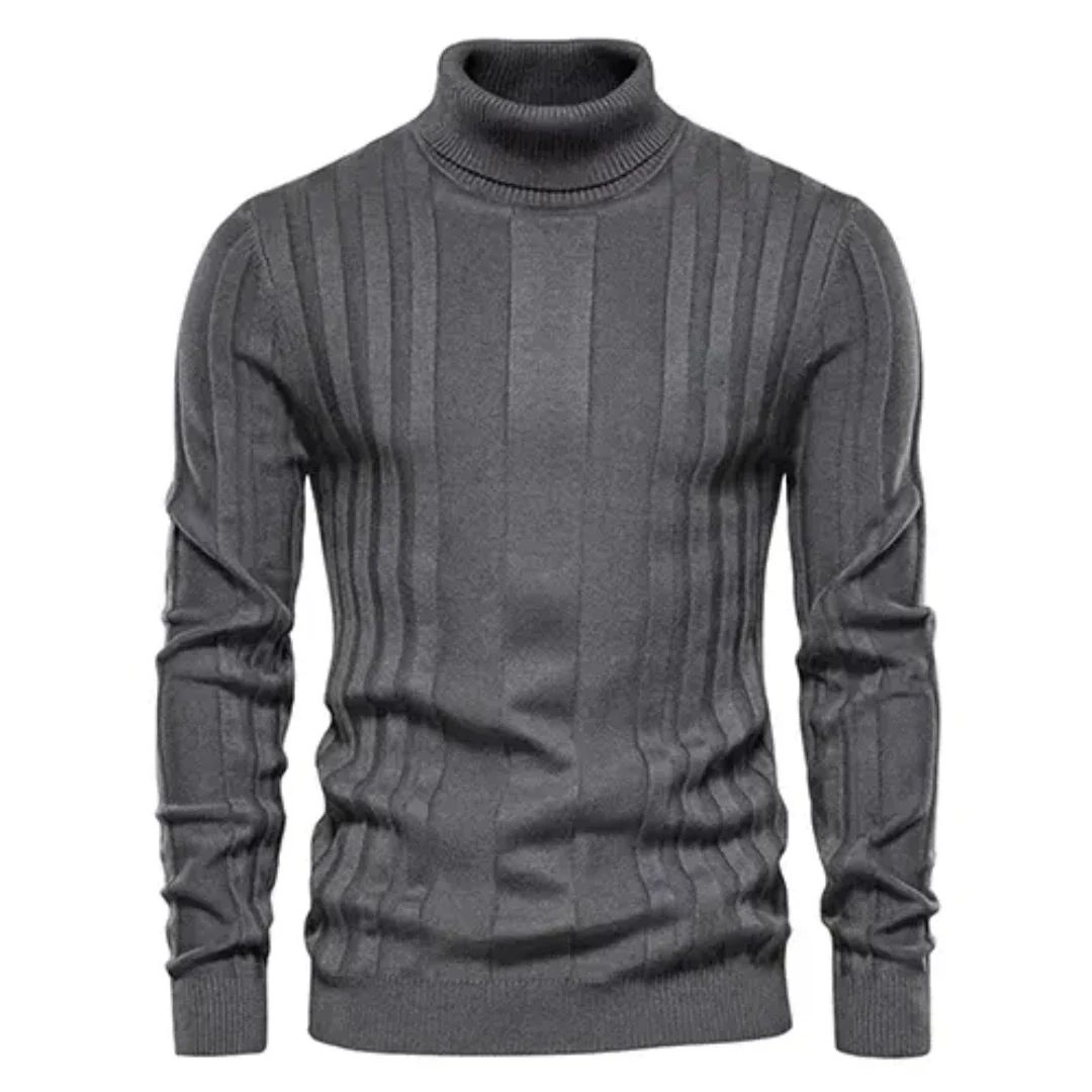 Lincoln | Męski sweter z golfem dzianinowym | Ciepły 3