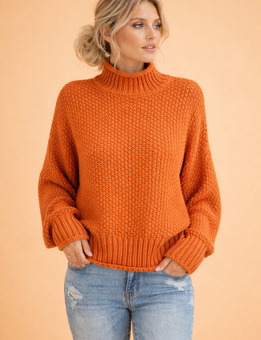 Lidia | Sweter z luźnym golfem