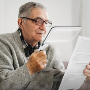 Lupa ręczna na całą stronę, 5-krotne powiększenie, podświetlana diodami LED, z 3 trybami, idealna do czytania książek i dla seniorów 1